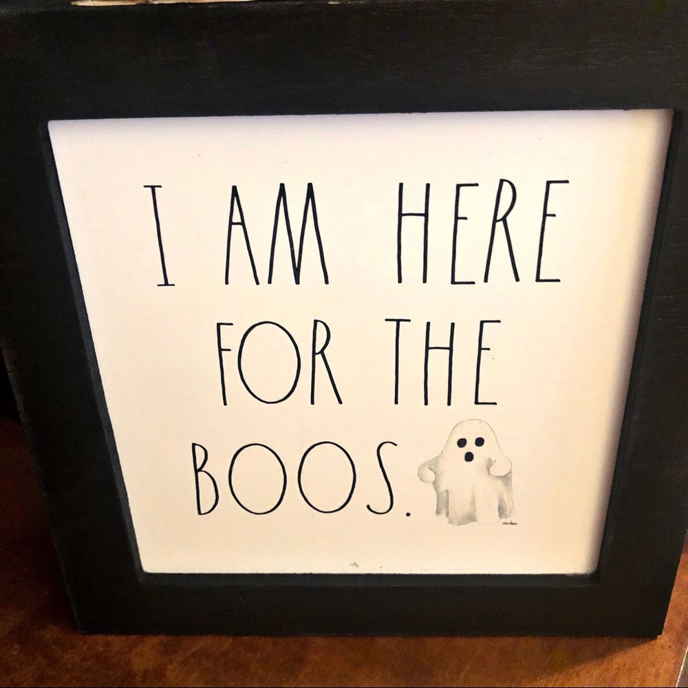 NWT Rae Dunn I AM HERE FOR THE BOOS 👻 Sign